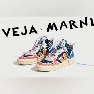 Marni x Veja Multicolor High-Top Sneakers